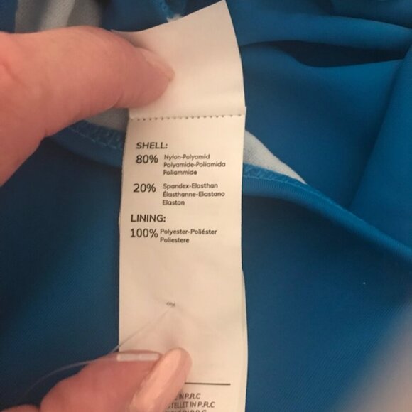 NWT CUPSHE Women's Ruffled One Piece Swimsuit V Neck Lace Up Back Royal Blue XS - Picture 10 of 14